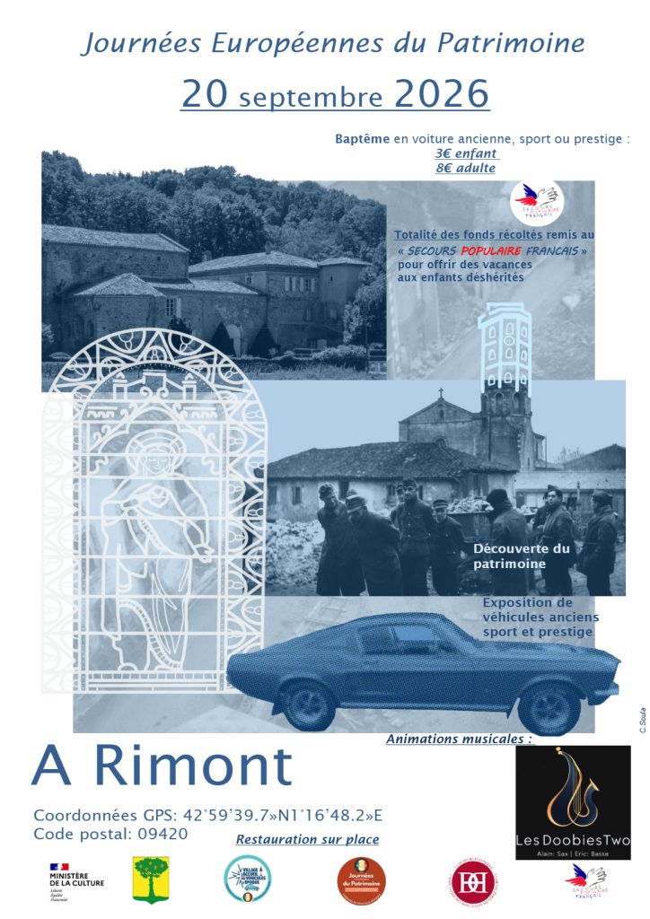 affiche Journées Européennes du Patrimoine 2026 à Rimont