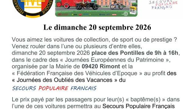 Communication baptême J.E.P. 20 septembre 2026