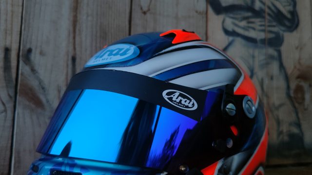 casque moto karting peint