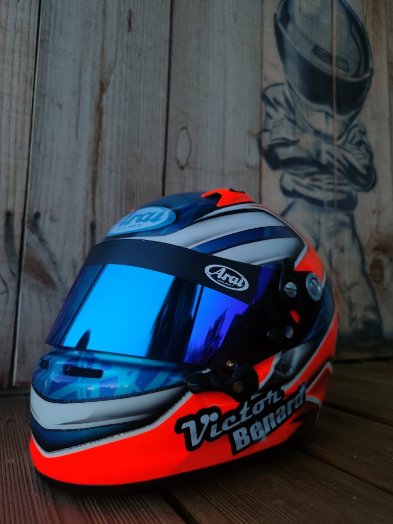 casque moto karting peint