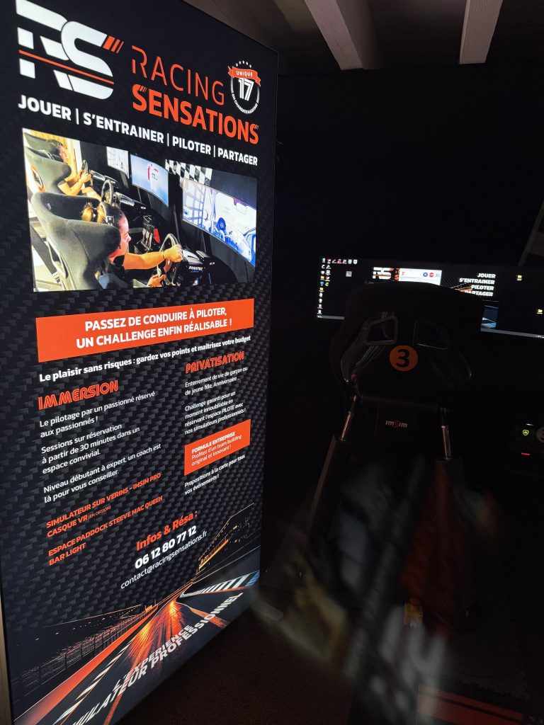 Découvrez Racing Sensations : coaching pilotage automobile sur simulateurs professionnels INSIM, circuits mythiques, budget maîtrisé et plaisir garanti entre passionnés avec pitlane et paddock