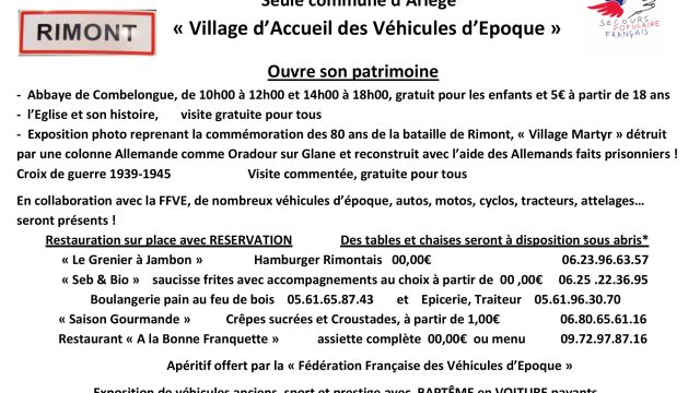 programme Journées Européennes du Patrimoine 2026 à Rimont